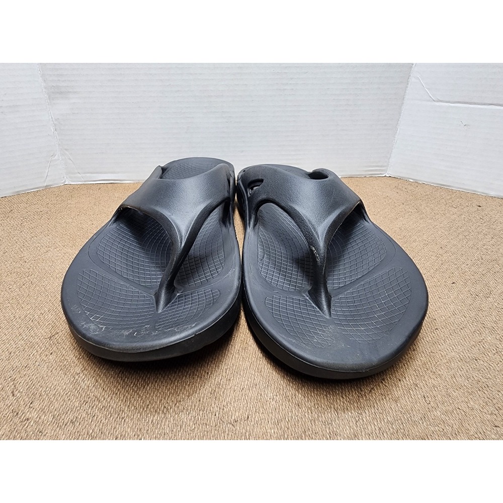 OOFOS Men's OOriginal Slip-On Light Weight Thong Sandals Black Mens 14 W16 - Picture 3 of 9